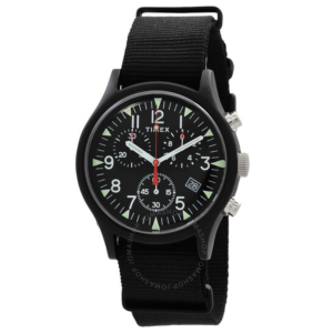 Timex MK1 Chronograph Quartz Black Dial Mens Watch TW2R67700 1