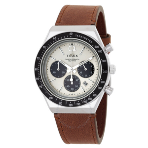 Timex Q Chronograph Quartz Cream Dial Mens Watch TW2V42800 1