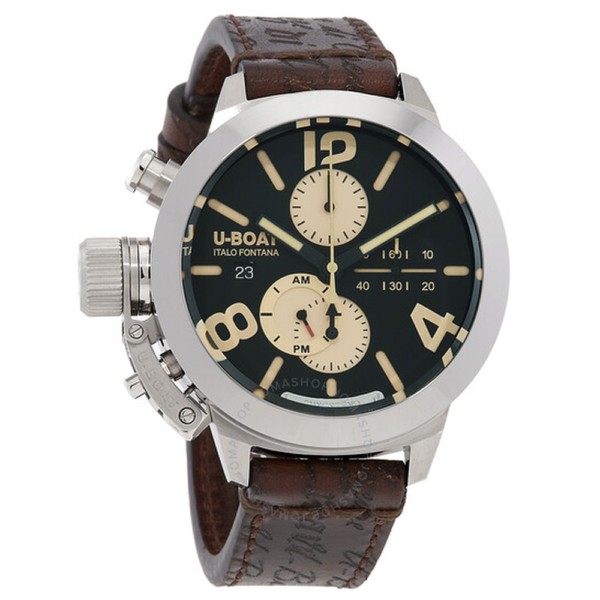 U-Boat Classico Chronograph Automatic Black Dial Mens Watch 9567 1