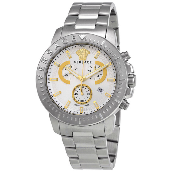 Versace Chronograph Quartz Silver Dial Mens Watch VE2E00321 1