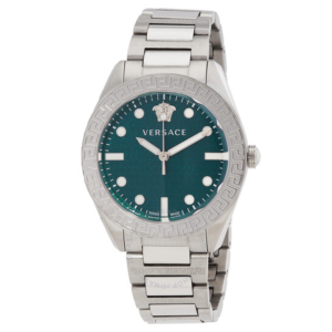 Versace Greca Dome Quartz Green Dial Mens Watch VE2T00322 1