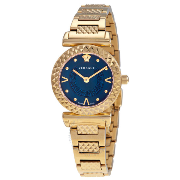 Versace Mini Vanity Quartz Blue Dial Ladies Watch VEAA01420 1