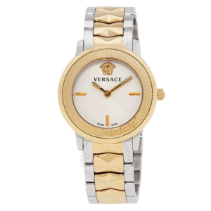 Versace V-Tribute Quartz Silver Dial Two-Tone Ladies Watch VE2P00422 1